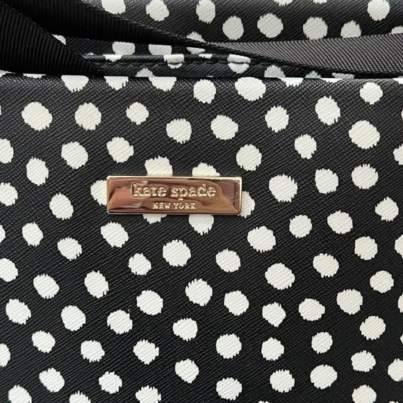 Kate Spade Baby Diaper Bag Black Polka‎ Dot Kaylie Changing Pad Shoulder Strap - Picture 9 of 16